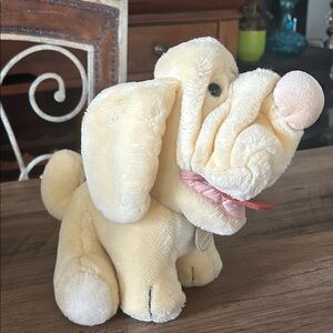 Vintage 1984 Wrinkles Plush, Ganz Bros, Heritage Collection, Sitting Wrinkle Pup